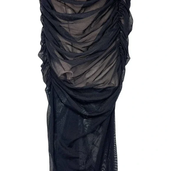 Nookie NWT Black Nude Mesh Strapless Eden Gown - XS - Picture 7 of 12